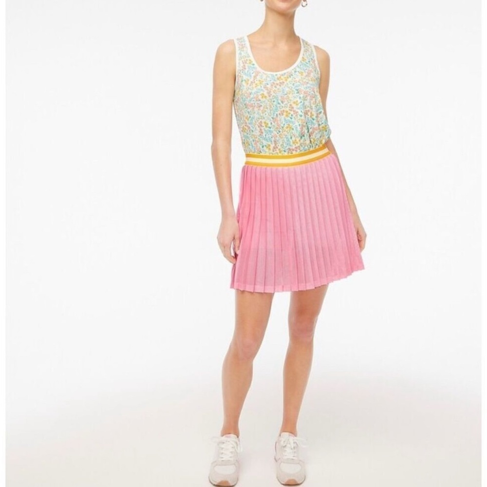 J. Crew pink pleated skort size large